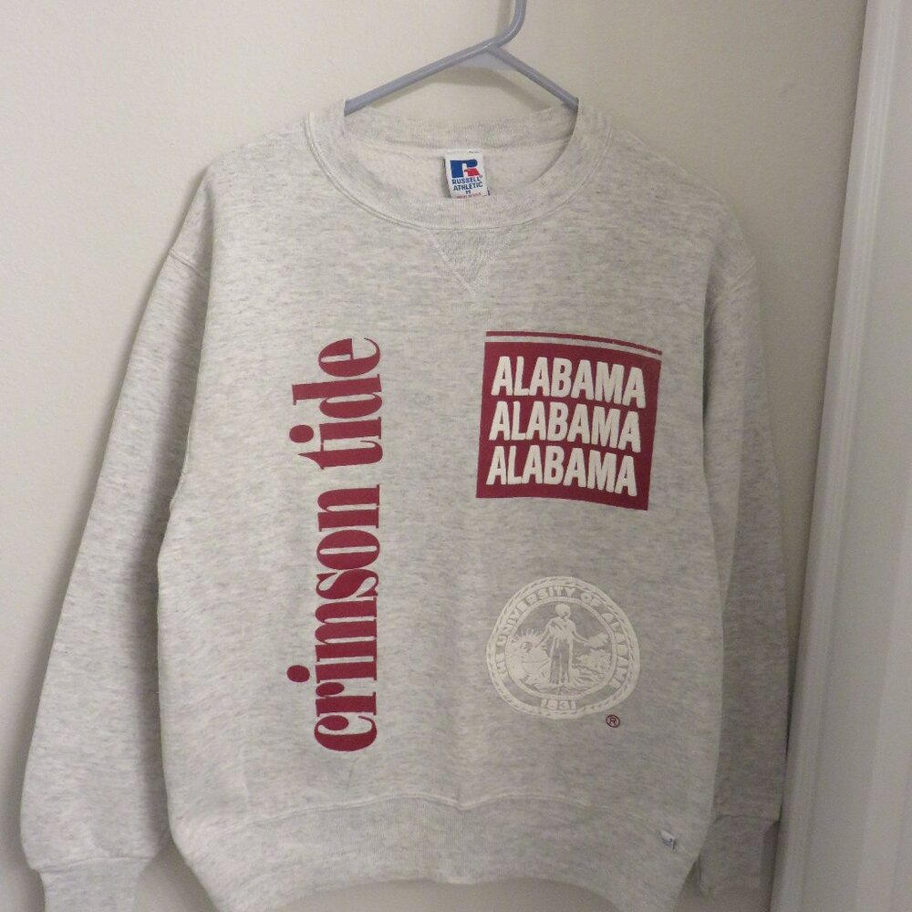 Russell Athletic Gray Alabama Crimson Tide Crewneck Sweatshirt